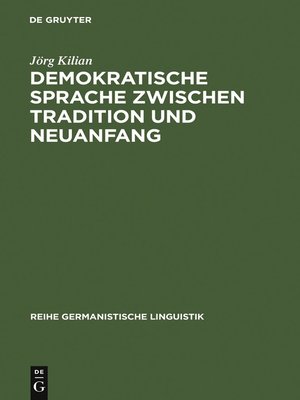 cover image of Demokratische Sprache zwischen Tradition und Neuanfang